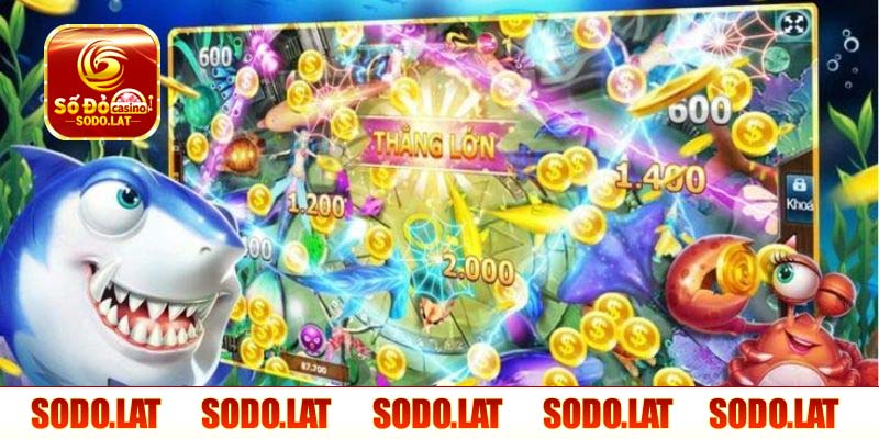 Bắn cá thần long cung cấp kho vũ khí, sinh vật biển, boss đa dạng